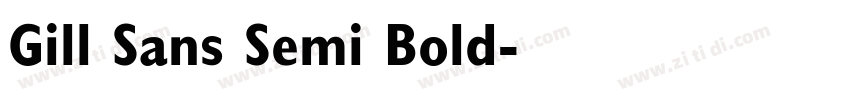 Gill Sans Semi Bold字体转换